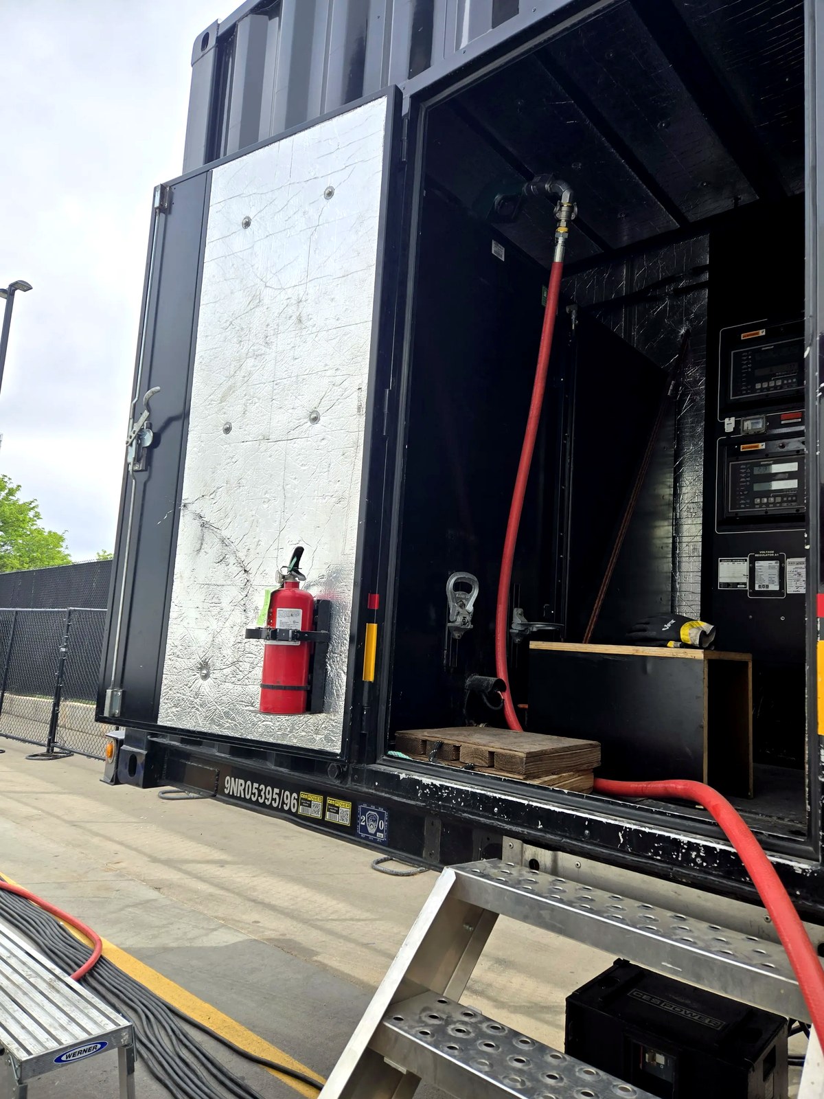 Generator container fueling at Ball Arena
